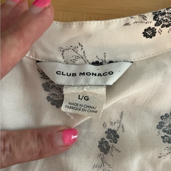 Club Monaco White Floral Blouse - Picture 5 of 7